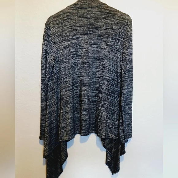 💚5/$25 Banana Republic Charcoal Gray Waterfall Open Front Duster Cardigan - Picture 5 of 7